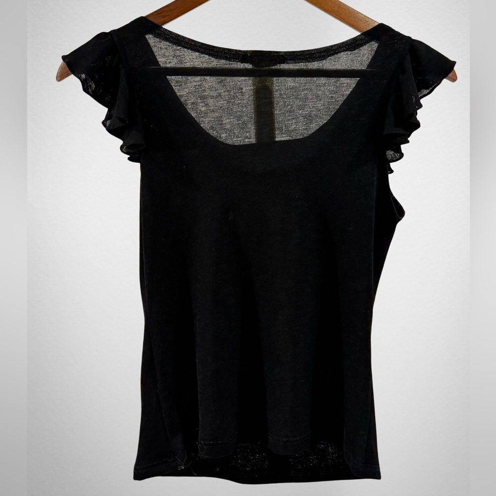 FOREVER 21 • Black Ruffle Sleeve Blouse